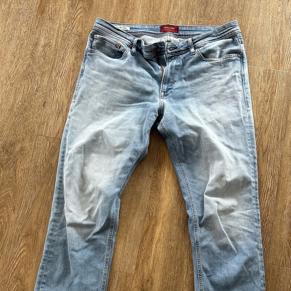 Jack & Jones Clark Regular Fit Jeans — 34x34 — Light Wash